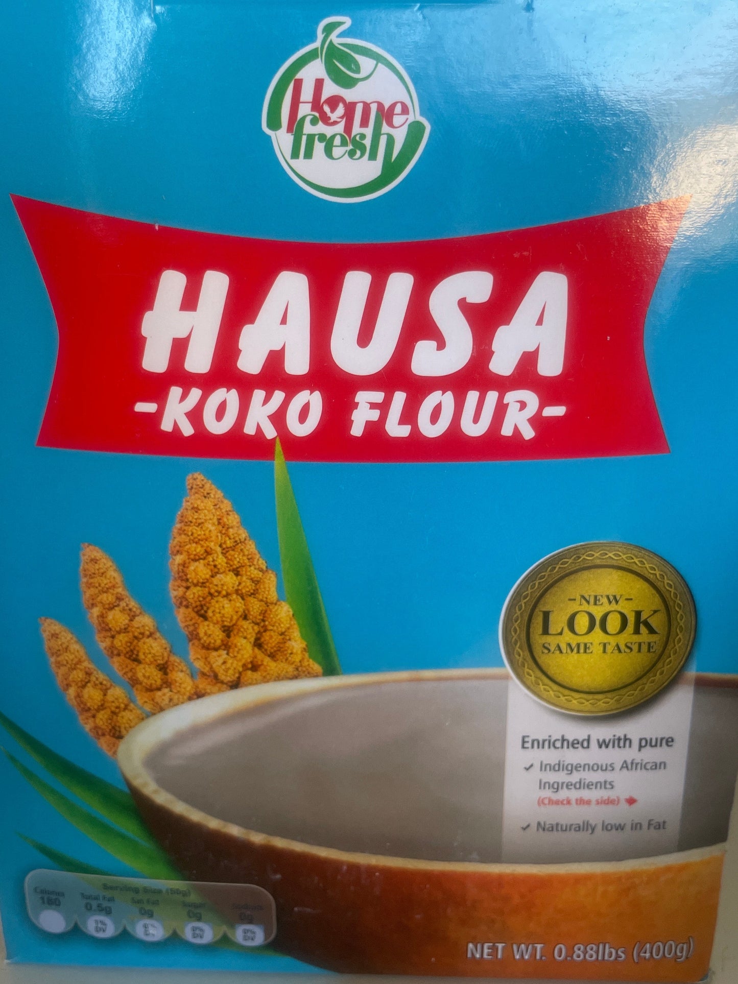 African Delights HomeFresh Hausa Koko Flour with Natural Low Fat 400g