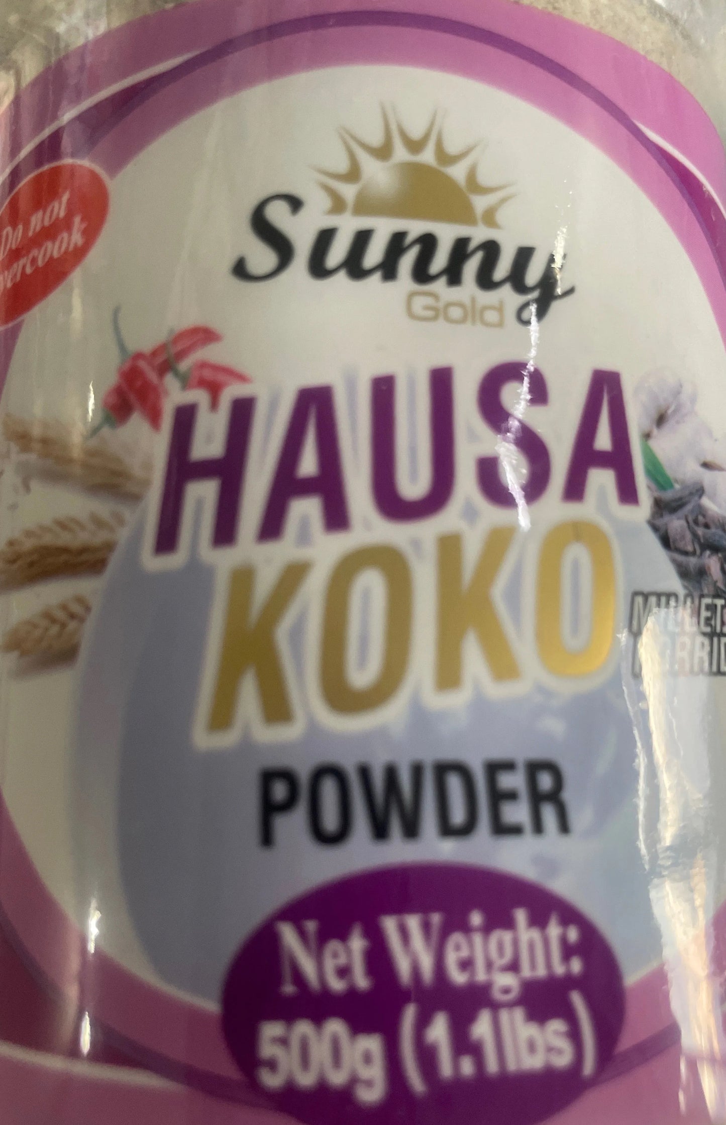 Sunny Gold Hausa Koko Cereal/Millet Porridge Flour - 500g Bottle