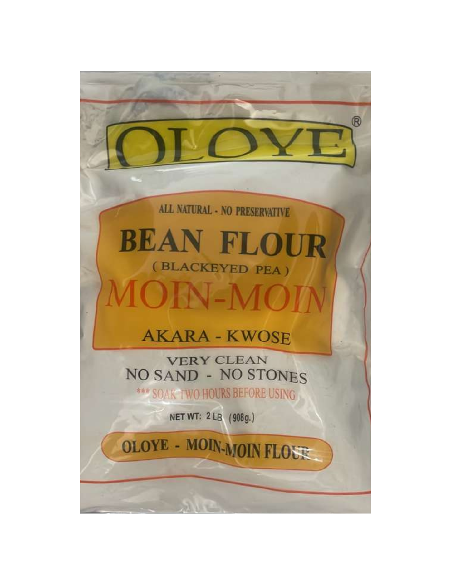 Oloye Pealed Beans Flour/ Moin-Moin/2lbs