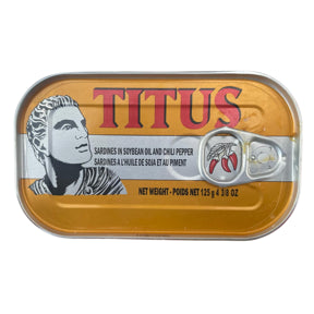 Titus Sardines (3pcs) Sardines in Soybean Oil and Chili Pepper